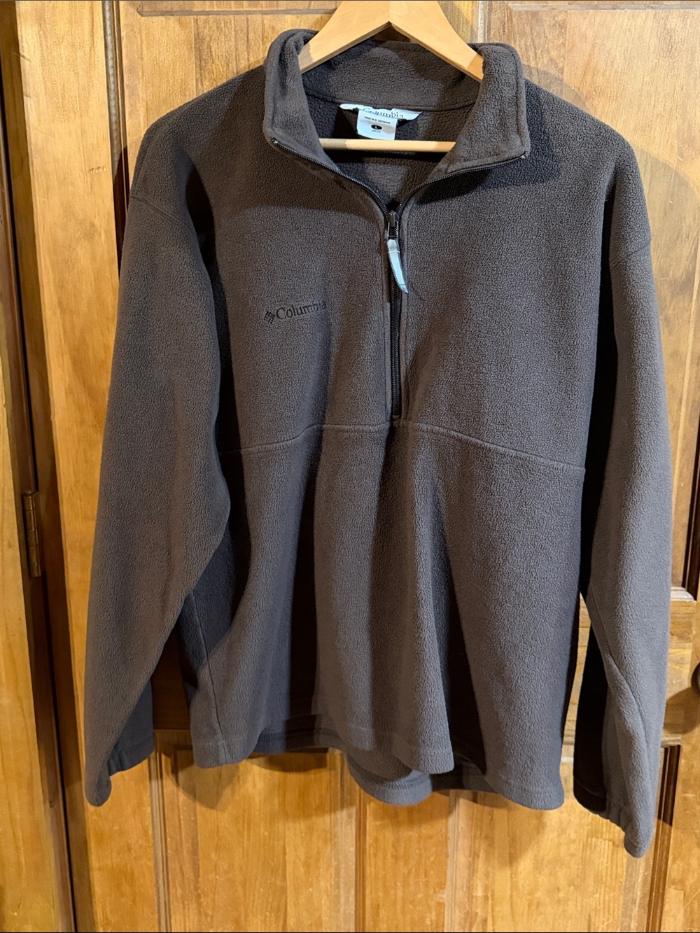 Columbia Dark Brown Half-Zip Fleece Pullover Unisex
